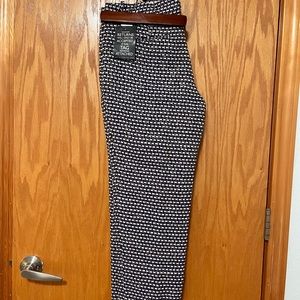 Brand new J. Crew navy Silk blend tweed metallic capri pant in women’s